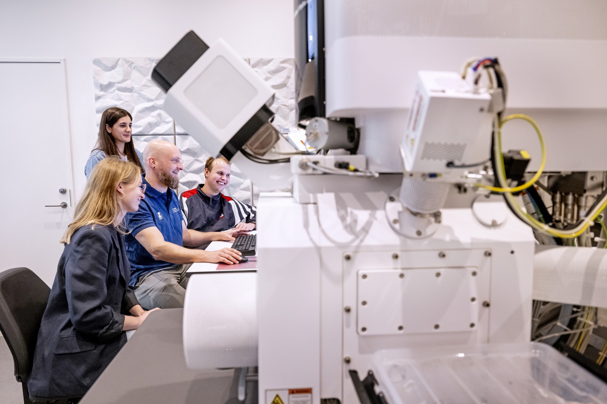 nanolab microscopy phd students working