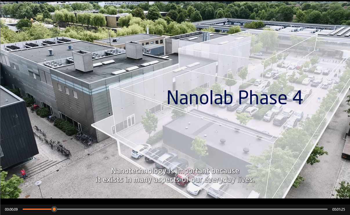 Picture for a video about DTU Nanolab Phase 4